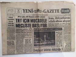 Yeni Gazete 21 Nisan 1969 -Trt İçin Mücadele Mecliste Başlıyor GZ6328 - 1