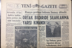 Yeni Gazete 22 Kasım 1969- Rusya Gezisini Bitiren Sunay Döndü - GZ12310 - 1