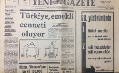 Yeni Gazete 22 Nisan 1970 - Türkiye Emekli Cenneti Oluyor - GZ12303 - 2
