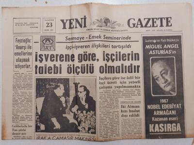 Yeni Gazete - 23 Ekim 1967 - Neşe Yazıcıgil Kraliçe Seçildi GZ111978 - 1