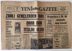 Yeni Gazete 23 Ocak 1971 - Milli Güvenlik Kurulu Toplandı Üniversite Sorunları Üzerinde Görüşler Ortaya Atıldı GZ11614 - 1