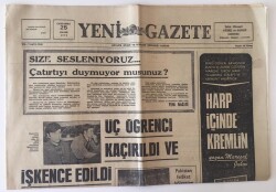 Yeni Gazete 25 Kasım 1970 - Teknik Üniversite Rektörü İstifa Etti Öğrenciler Boykota Başladı GZ11533 - 1