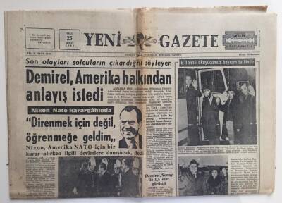 Yeni Gazete 25 Şubat 1969-İsrail Uçakları Dün Sabah Suriye Ve Ürdünü Bombaladı GZ6333 - 1