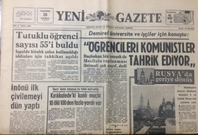 Yeni Gazete 26 Haziran 1969- Demirel Üniversite Ve İşçiler İçin Konuştu - GZ12312 - 1