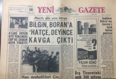 Yeni Gazete 26 Ocak 1967 - Meclis Dün Yine Karıştı - GZ12610 - 2
