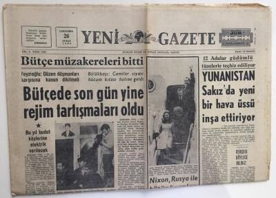 Yeni Gazete 26 Şubat 1969- Bütçe Fiyatlar Ve Halk GZ6332 - 2