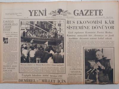Yeni Gazete - 28 Eylül 1965 - Rus Ekonomisi Kar Sistemine Dönüyor GZ111887 - 1