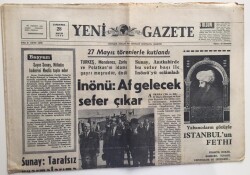 Yeni Gazete 28 Mayıs 1969 - Meclis Tatiline İşçi Ve Üniversite Karşı GZ6310 - 2