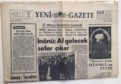 Yeni Gazete 28 Mayıs 1969 - Meclis Tatiline İşçi Ve Üniversite Karşı GZ6310 - 2