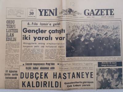 Yeni Gazete - 29 Ağustos 1968 - Rus Ve Alman Askerleri Karşı Karşıya Geldiler GZ112002 - 1