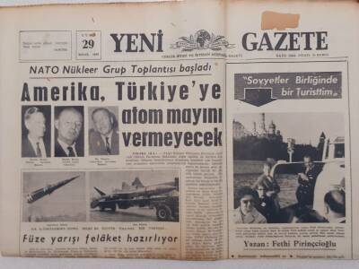 Yeni Gazete - 29 Eylül 1967 - Füze Yarışı Felaket Hazırlıyor GZ111946 - 1