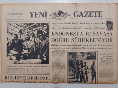 Yeni Gazete - 3 Ekim 1965 - Endonezya İç Savaşa Sürükleniyor GZ111883 - 1