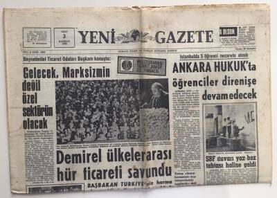 Yeni Gazete 3 Haziran 1969 - Ankara Hukukta Öğrenciler Direnişe Devam Edecek GZ6324 - 2
