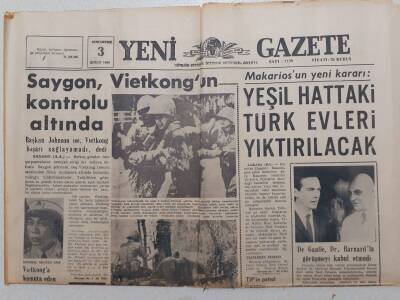 Yeni Gazete - 3 Şubat 1968 - Saygon Vietkongun Kontrolü Altında GZ111828 - 1
