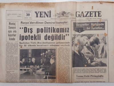 Yeni Gazete - 30 Eylül 1967 - Dış Politikamız İpotekli Değildir GZ111944 - 1