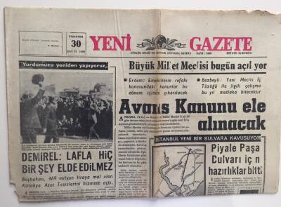 Yeni Gazete 30 Eylül 1968 -Piyale Paşa Bulvarı İçin Hazırlıklar Bitti GZ6318 - 1