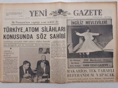 Yeni Gazete - 30 Nisan 1966 - Türkiye Atom Silahları Konusunda Söz Sahibi GZ111855 - 1