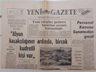 Yeni Gazete - 30 Temmuz 1970 - Sendikalar Kanunu Dün Kabul Edildi GZ111933 - 1