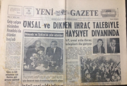 Yeni Gazete 31 Aralık 1969 - AP Yeni Yıla İhraç Talepleri İle Giriyor - GZ12295 - 2