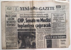 Yeni Gazete 31 Mayıs 1969 -Nato Çağrı Gücüne Destroyer Veriyoruz GZ6461 - 2