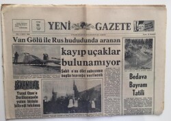 Yeni Gazete 31 Ocak 1969 -Güvenlik Kurulu Kaybolan Jet Uçakları İçin Toplantı Yaptı GZ6307 - 1