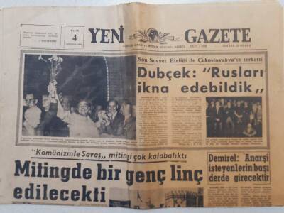 Yeni Gazete - 4 Ağustos 1968 - DubçekRusları İkna Edebilirdik GZ112050 - 1