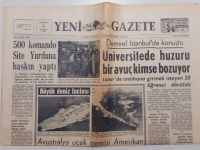 Yeni Gazete - 4 Haziran 1969 - 500 Komando Site Yurduna Baskın Yaptı GZ112043 - 1