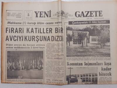 Yeni Gazete - 5 Eylül 1967 - Komutan Lojmanları Bitecek GZ111970 - 1