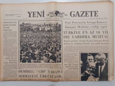 Yeni Gazete - 6 Ekim 1965 - Türkiye En Az 10 Yıl Dış Yardıma Muhtaç GZ111881 - 1