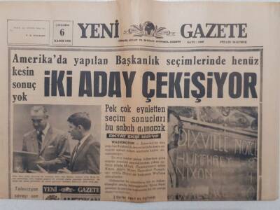 Yeni Gazete - 6 Kasım 1968 - Amerikada İki Aday Çekişiyor GZ112023 - 1
