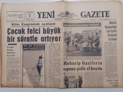 Yeni Gazete - 7 Ekim 1967 - Çocuk Felci Süratle Artıyor GZ111988 - 1