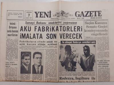 Yeni Gazete - 7 Mart 1968 - Liz Ve Burton Sinemadan Çekilecek GZ111938 - 1