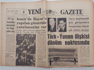 Yeni Gazete - 8 Eylül 1967 - Türk-Yunan İlişkisi Dönüm Noktasında GZ111967 - 1