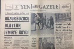 Yeni Gazete 8 Mart 1971 - Huzur Bozucu Olaylar İzmire Kaydı - GZ12363 - 1