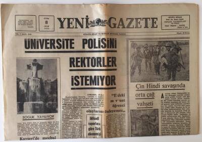 Yeni Gazete 8 Ocak 1971 - İktisadi Raporlara Göre Türk Ekonomisi Gerileme Devrinde GZ11619 - 2
