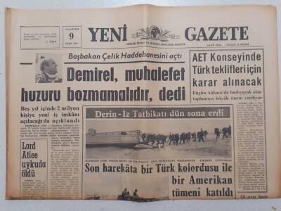 Yeni Gazete - 9 Ekim 1967 - Lord Atlee Uykuda Öldü GZ111986 - 1