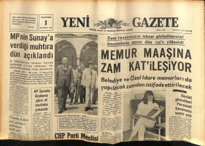 Yeni Gazete Gazetesi 1 Ağustos 1966 - Her Sene 28 Bin Hektar Orman Sahası Yanıyor GZ74969 - 1
