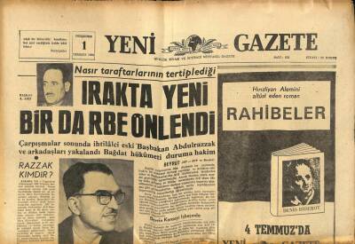 Yeni Gazete Gazetesi 1 Temmuz 1966 - Türk Ve Yunanistan Komünistlerini Aynı Teşkilat İdare Ediyor GZ77102 - 1