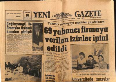 Yeni Gazete Gazetesi 10 Temmuz 1968 - Muğlada 300 Hektar Çam Ormanı Yandı GZ79585 - 1