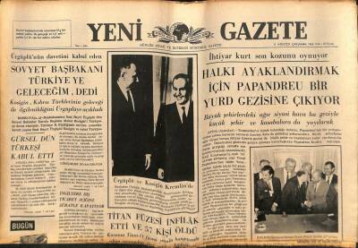 Yeni Gazete Gazetesi 11 Ağustos 1965 - İtalyan Otomobil Kralı Yatıyla İstanbul`a Geldi GZ79876 - 1