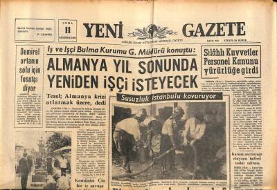 Yeni Gazete Gazetesi 11 Ağustos 1967 - Demirel Ortanın Solu İçin Fesatçı Diyor GZ91173 - 1