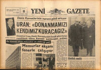Yeni Gazete Gazetesi 11 Kasım 1966 - Bir Nazi Almanyada Başbakan Adayı Oldu GZ90033 - 1