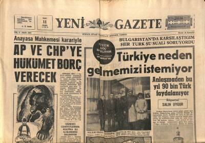Yeni Gazete Gazetesi 11 Mart 1969 - Varşova Paktı Kuvvetleri Çine Karşı Rusyanın Yanında Savaşacak GZ91368 - 1