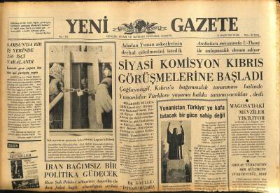 Yeni Gazete Gazetesi 12 Aralık 1965 - Yunanistan , Türkiyeye Kafa Tutacak Bir Güce Sahip Değil GZ91182 - 1