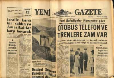 Yeni Gazete Gazetesi 12 Aralık 1966 - AID 6 Yıl Sonra Memleketimizi Terk Edecek... GZ76965 - 1