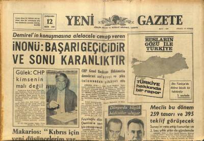 Yeni Gazete Gazetesi 12 Ekim 1966 - Amerika Ve Rusya Savaş Tehlikesine Karşı Cephe Alıyor GZ91393 - 1