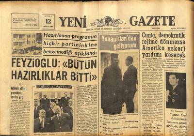 Yeni Gazete Gazetesi 12 Mayıs 1967 - Petrol Kralının Oğlu Türkiyede Fabrika Kuracak GZ76952 - 1