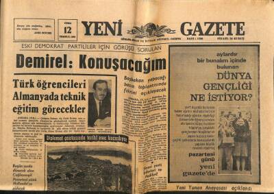 Yeni Gazete Gazetesi 12 Temmuz 1968 - Arkeolojik Eserlerin Yağması Devam Ediyor GZ79583 - 1