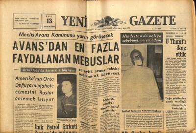 Yeni Gazete Gazetesi 13 Aralık 1966 - Irak Petrol Şirketi Suriyede Buluna Muslukları Kapadı GZ76966 - 1