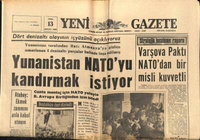 Yeni Gazete Gazetesi 13 Eylül 1968 - Demirel Sanayi Transferleri Kolaylaşacak GZ91354 - 1